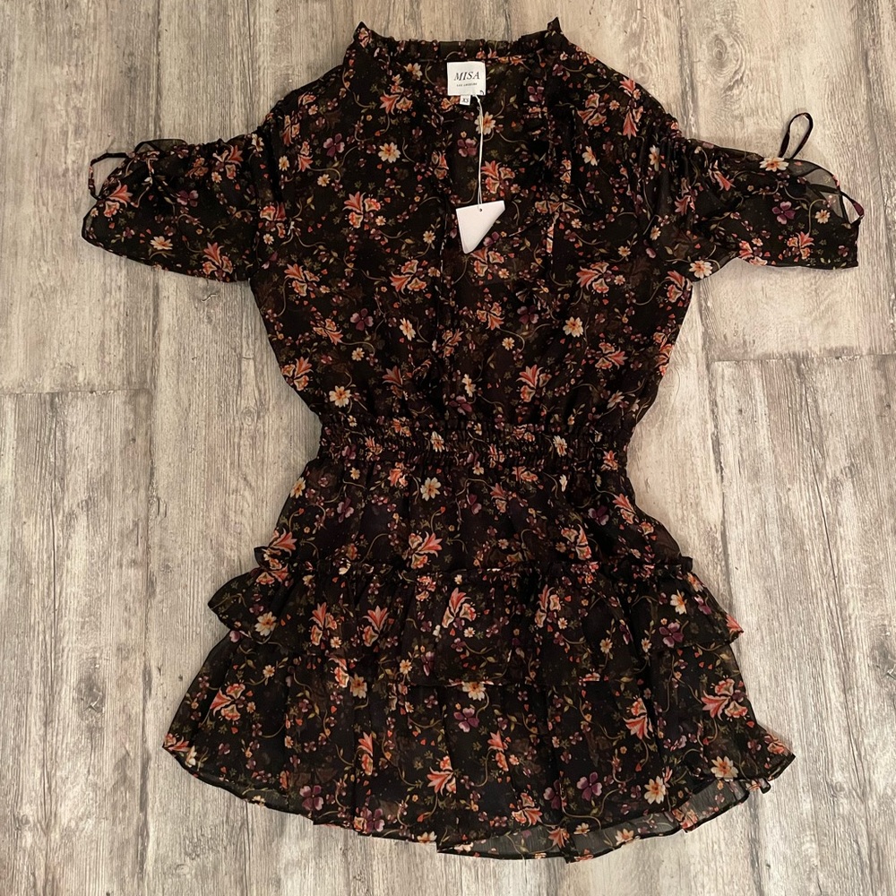 NWT Misa Los Angeles Becca floral print mini dress - Picture 4 of 10